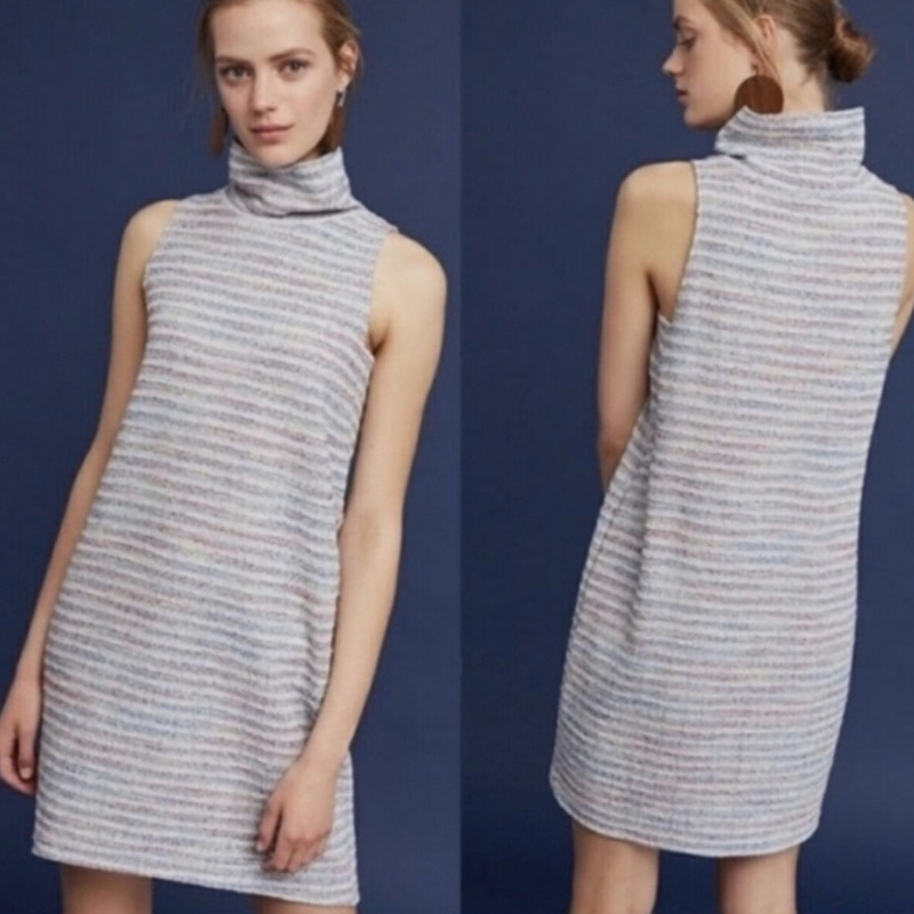 Anthropologie Akemi + Kin Nubby Sleeveless Turtleneck Dress